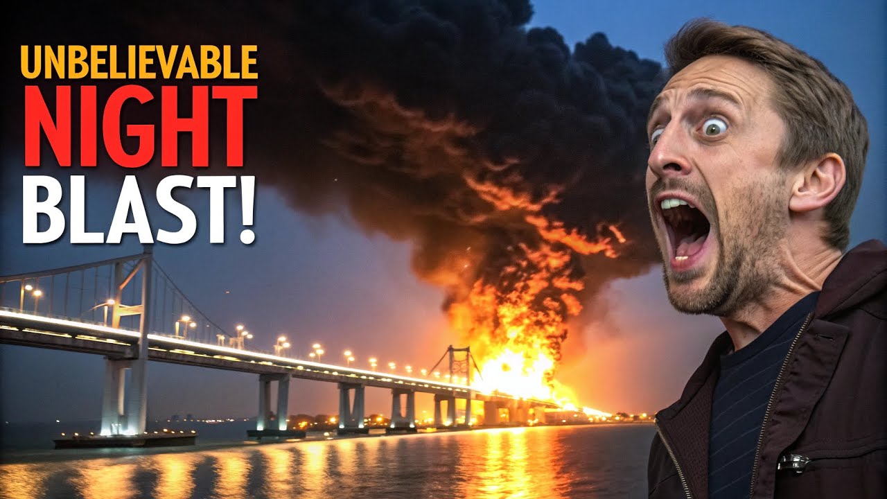 The Moment the Crimea Bridge Erupted in Flames!