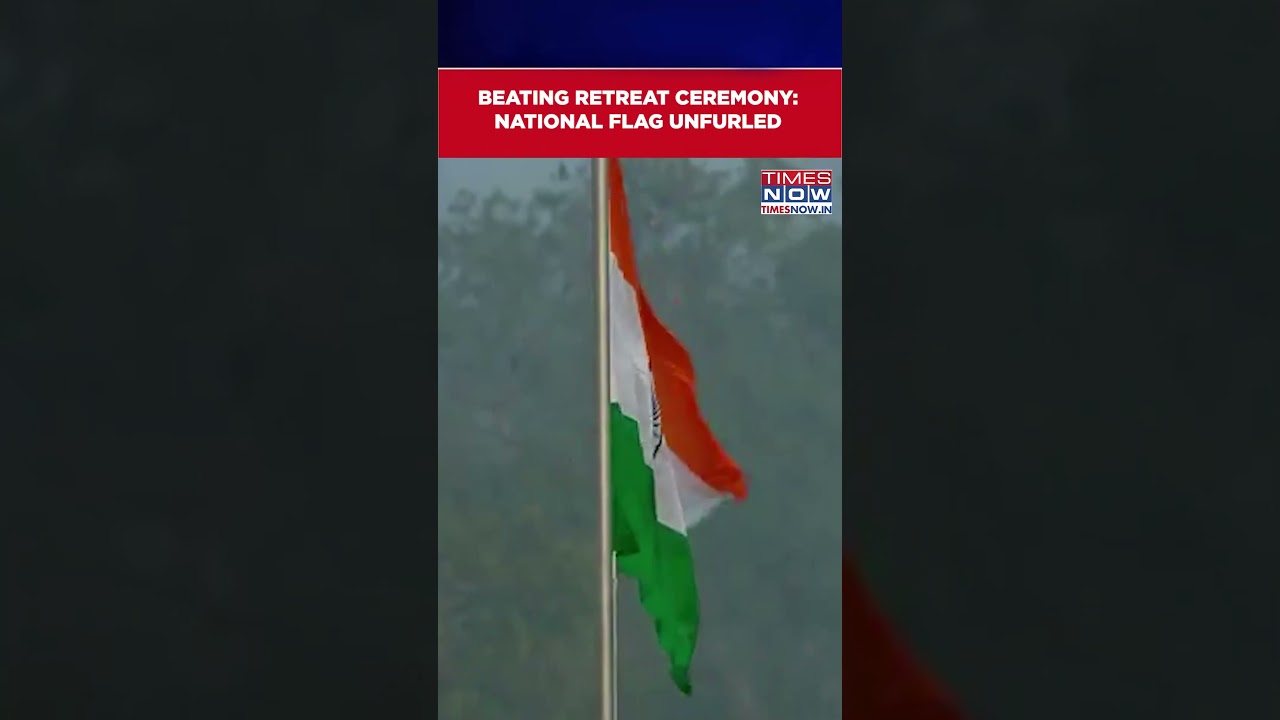 Delhi: National Flag Unfurled At Vijay Chowk During The Beating Retreat Ceremony 2026 #shorts