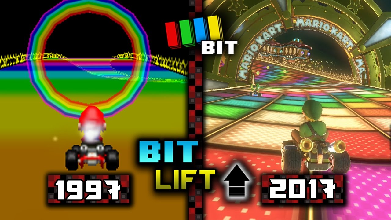 Mario Kart 8 Deluxe - (1992-2017) Graphics Evolution | Bit Lift [TetraBitGaming]
