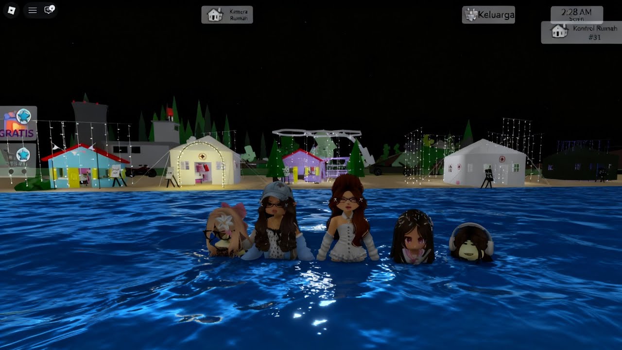 Drama Roblox Perkemahan di Tepi Pantai 😍 Melody & Aluna