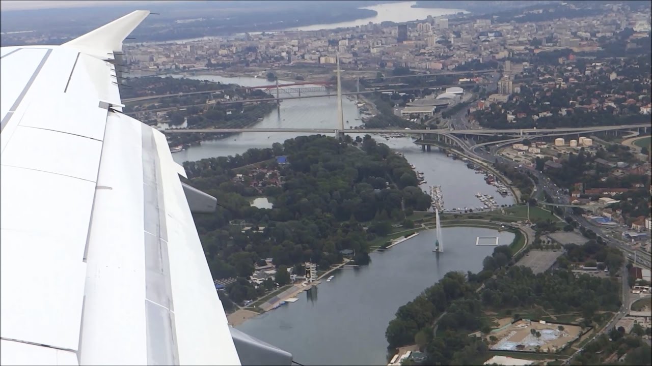 Lufthansa Airbus A319-114 (D-AILE) Landing at Belgrade [LYBE] Nikola Tesla, Serbia