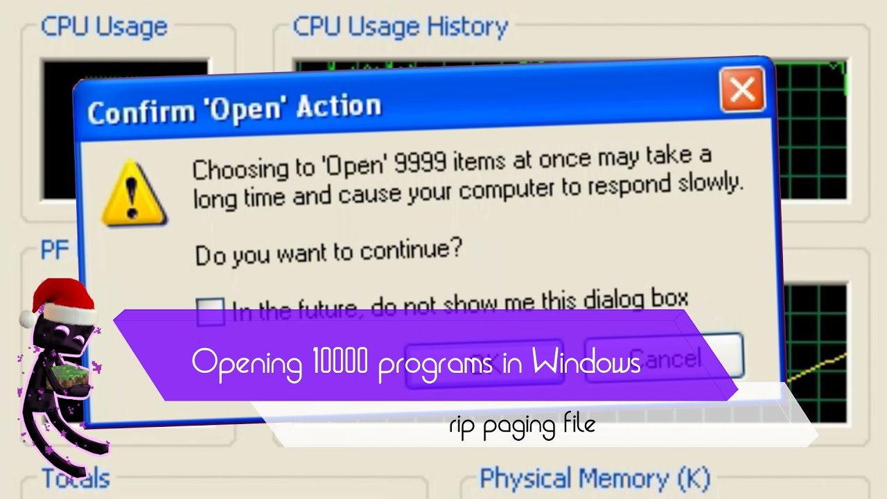 What happens if you start 10000 programs in Windows?