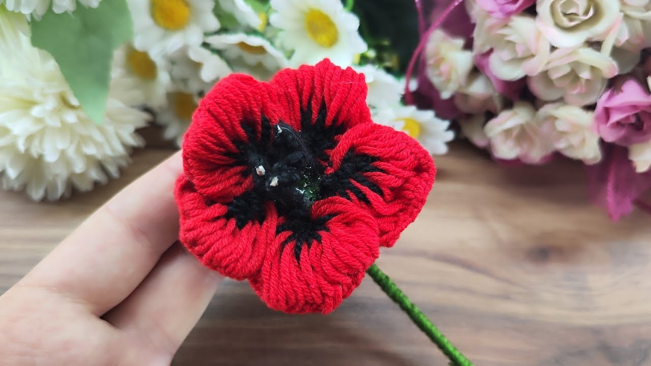 SUPER EASY! I MAKE A LOT AND I SELL IT ALL! GENIUS IDEA MAKING POPPY FLOWER. DIY
