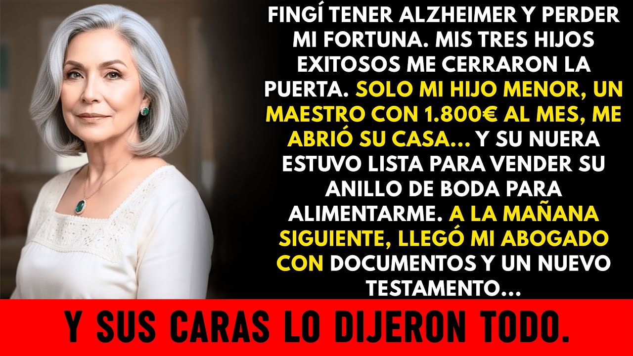 Fingí tener Alzheimer y perder todo mi dinero. Solo mi hijo menor, un maestro humil...