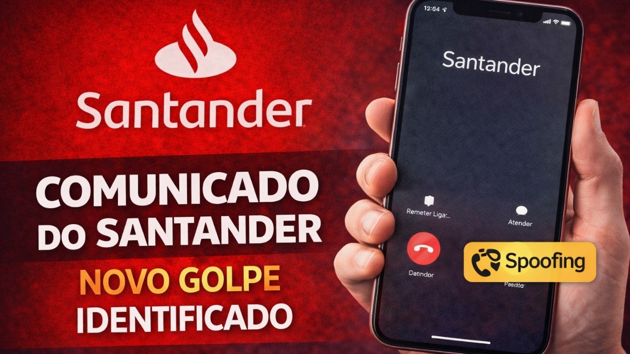 COMUNICADO GERAL DE HOJE &eacute; emitido para clientes com contas no banco SANTANDER com este aviso