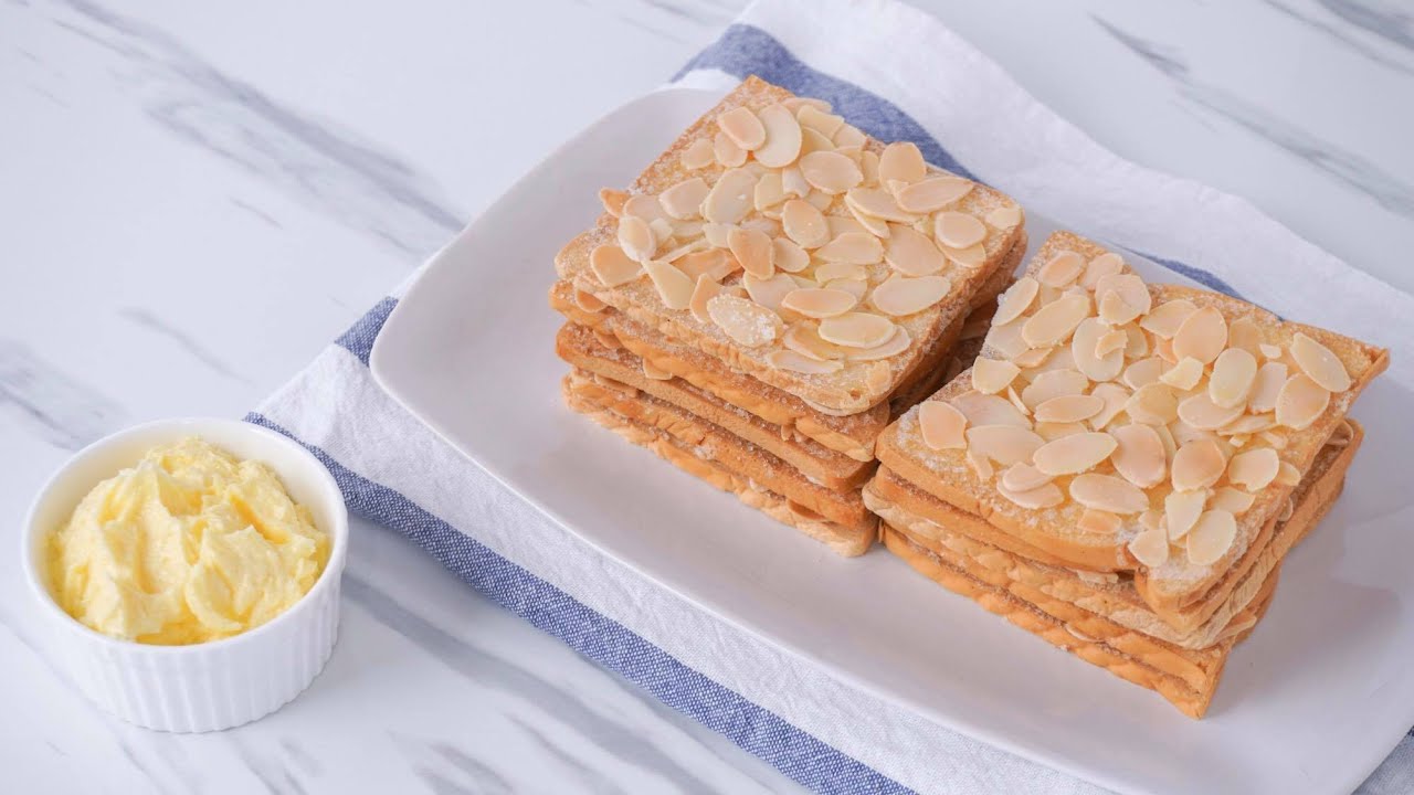 สูตรขนมปังกรอบเนยสดอัลมอนด์ ใช้เนยแท้ หอมมาก (Crispy Butter & Sugar Toast)