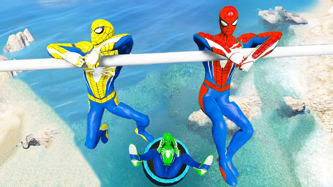 SPIDERMAN CRAZY JUMPS/FALLS #21 (GTA 5 Spider-Man Fails)