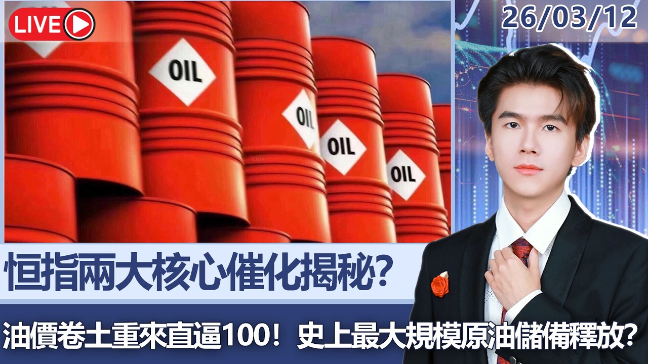 港美領航丨Darius：恒指兩大核心催化揭秘？油價卷土重來直逼100！史上最大規模原油儲備釋放？丨2026-03-12