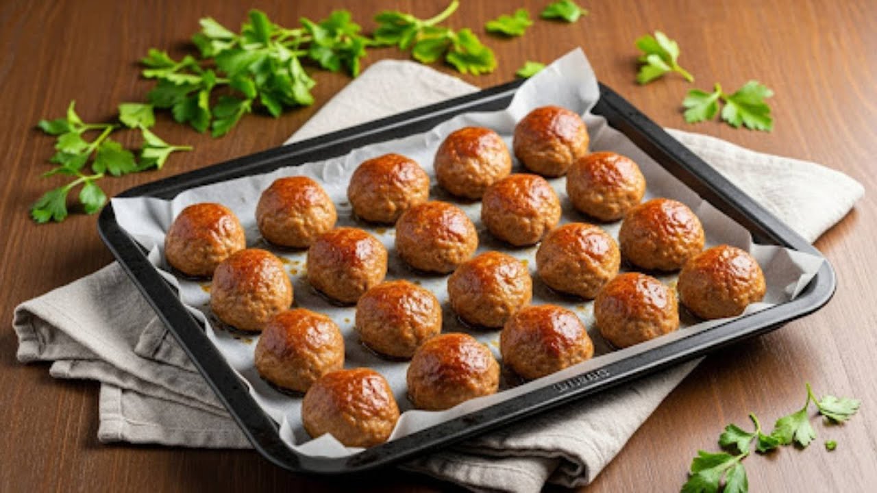 EASY Oven-Baked Pork Meatballs Recipe (HOW to Make Meatballs)