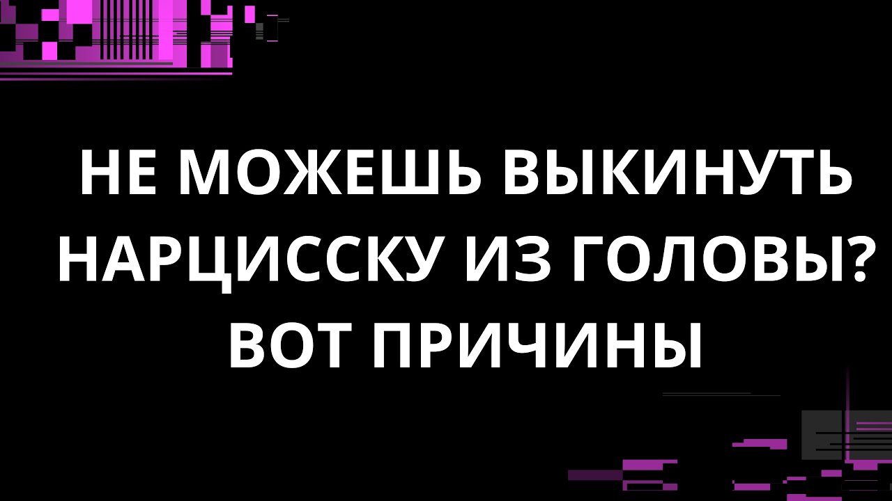 НЕ МОЖЕШЬ ЗАБЫТЬ НАРЦИССКУ? ВОТ ПРИЧИНЫ