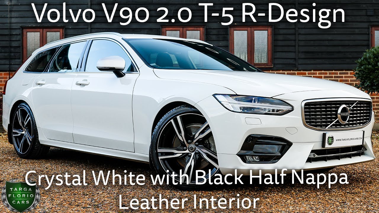 Volvo V90 2.0 T-5 R-Design Auto Estate registered November 2019 (69) finished in Ice White
