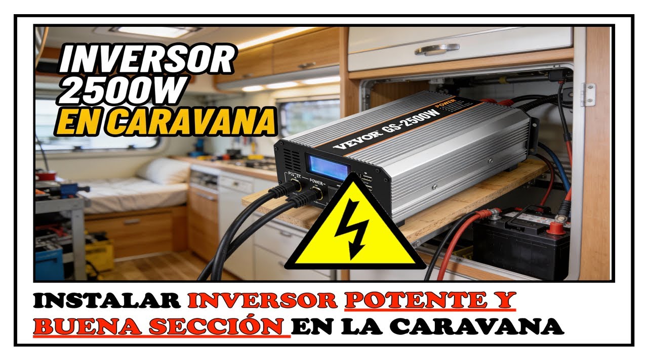 NO con cualquier cable!! Instala INVERSOR en tu CARAVANA CORRECTAMENTE!!