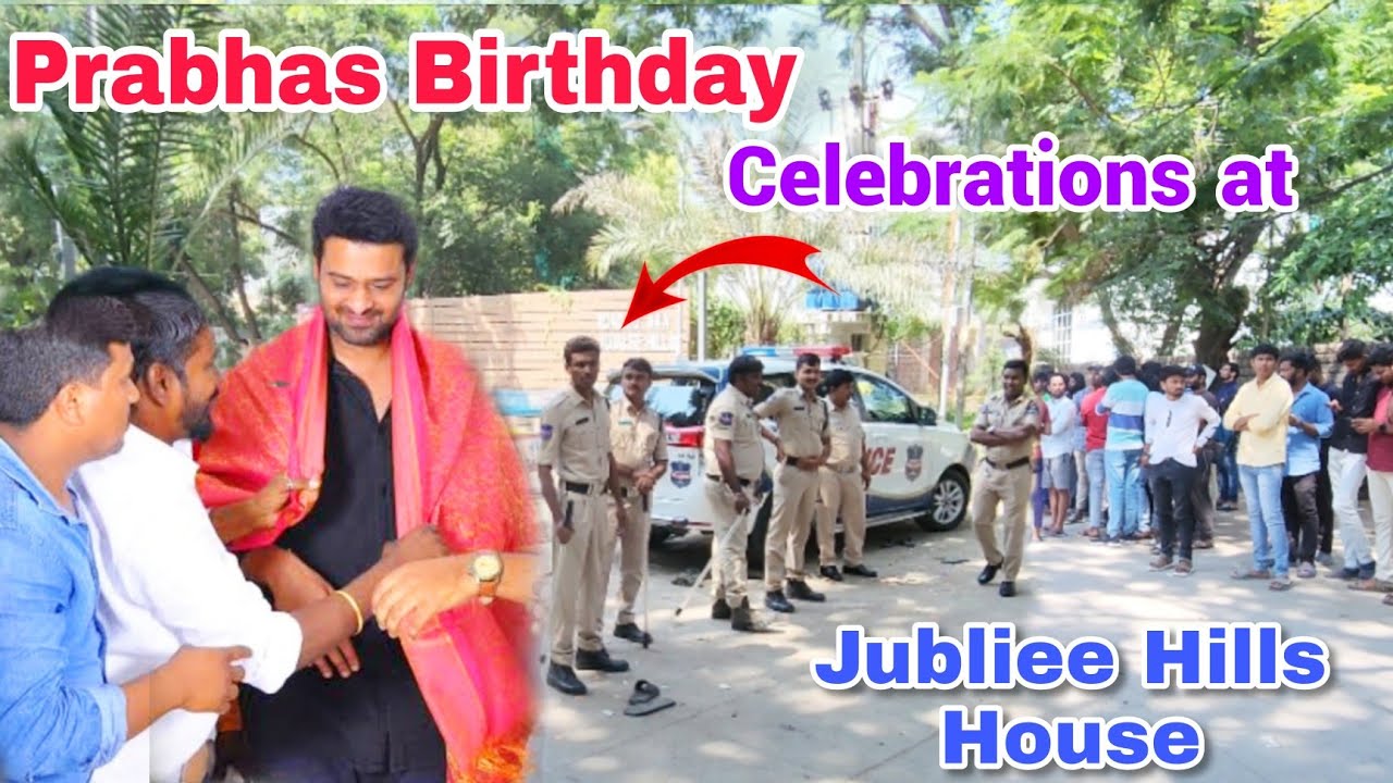 Prabhas Birthday Celebrations 2024 | Fans Crazy at Prabhas House Jubliee Hills | Prabhas Birthday