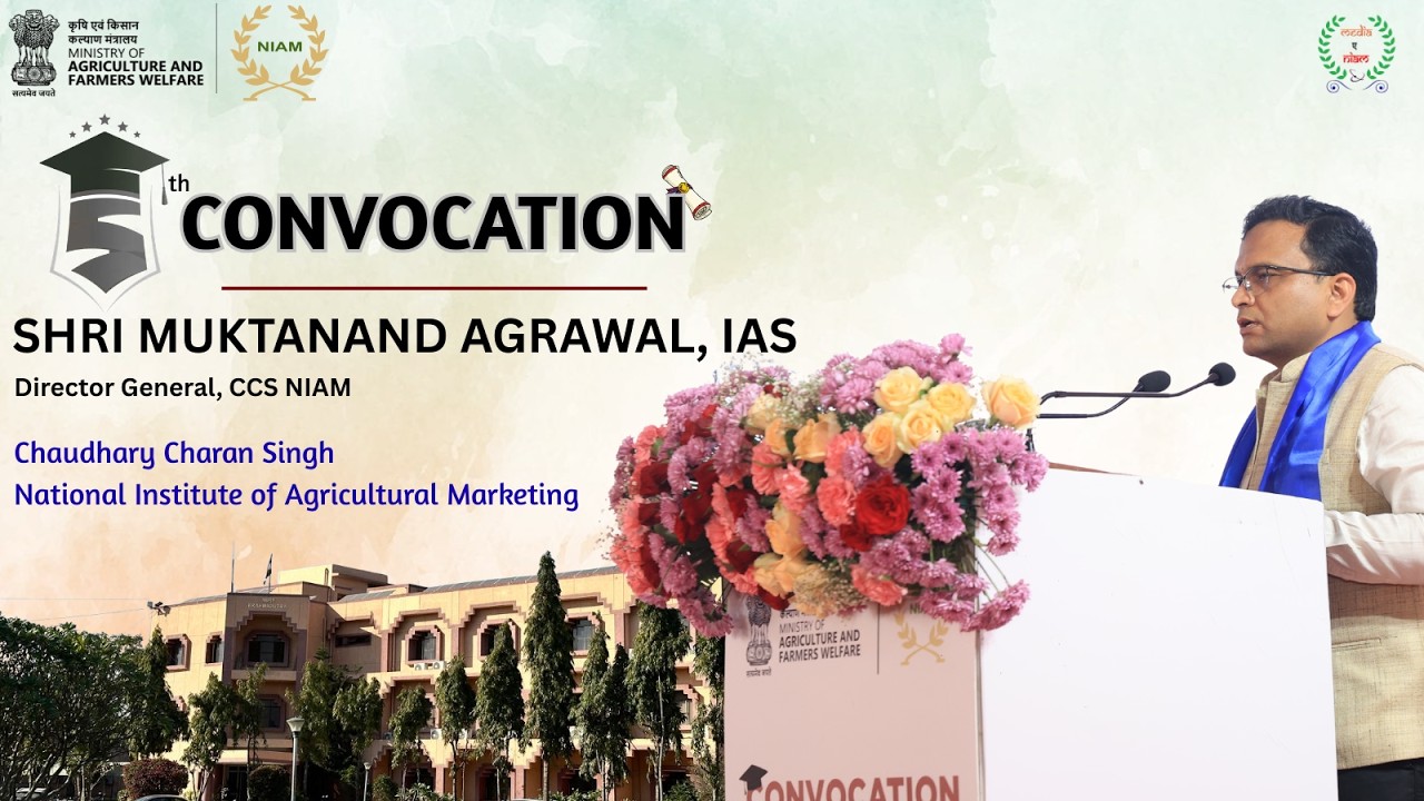 Shri Muktanand Agrawal, IAS, Director General of CCS NIAM | Speech at 5th Convocation| Media-E-NIAM