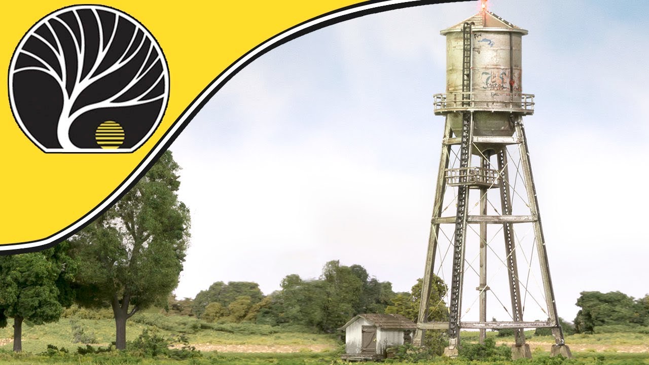Rustic Water Tower – N, HO and O Scale | Built-&-Ready® | Woodland Scenics | Model Scenery