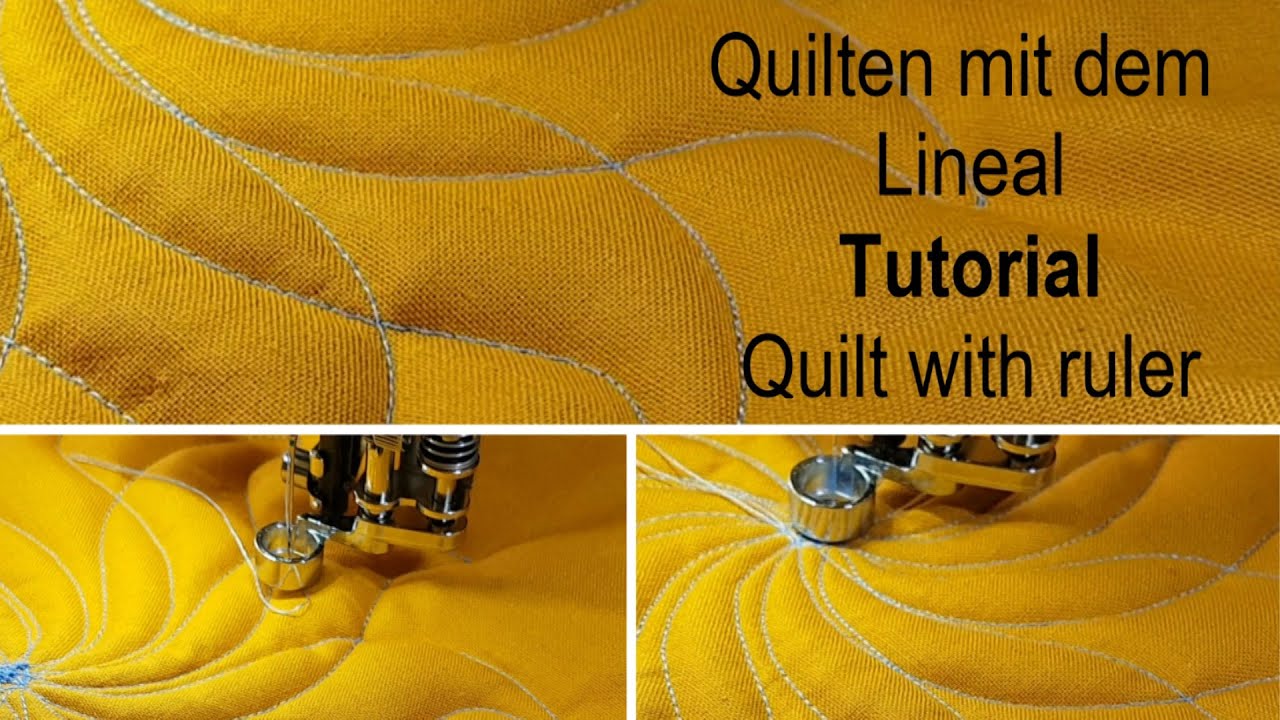 Quilten mit dem Lineal Tutorial Quilting with a ruler