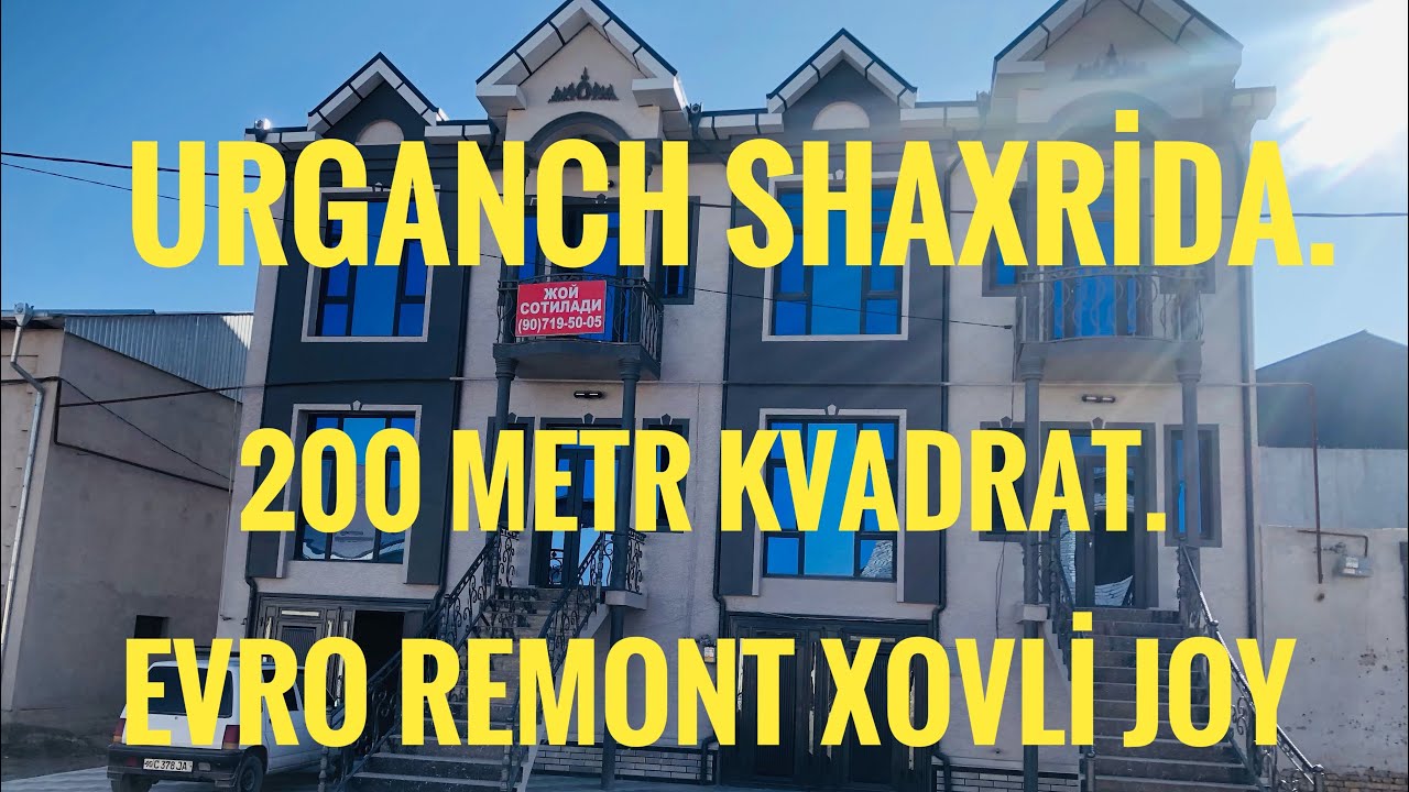 Urganch shahrida 200 kv Evro remont xovli joy sotiladi. 