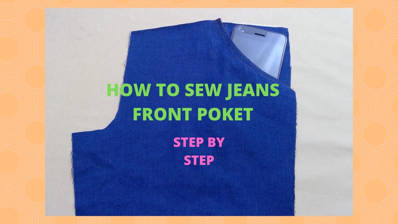 HOW TO SEW JEANS FRONT POCKET STEP BY STEP😎😊🎀