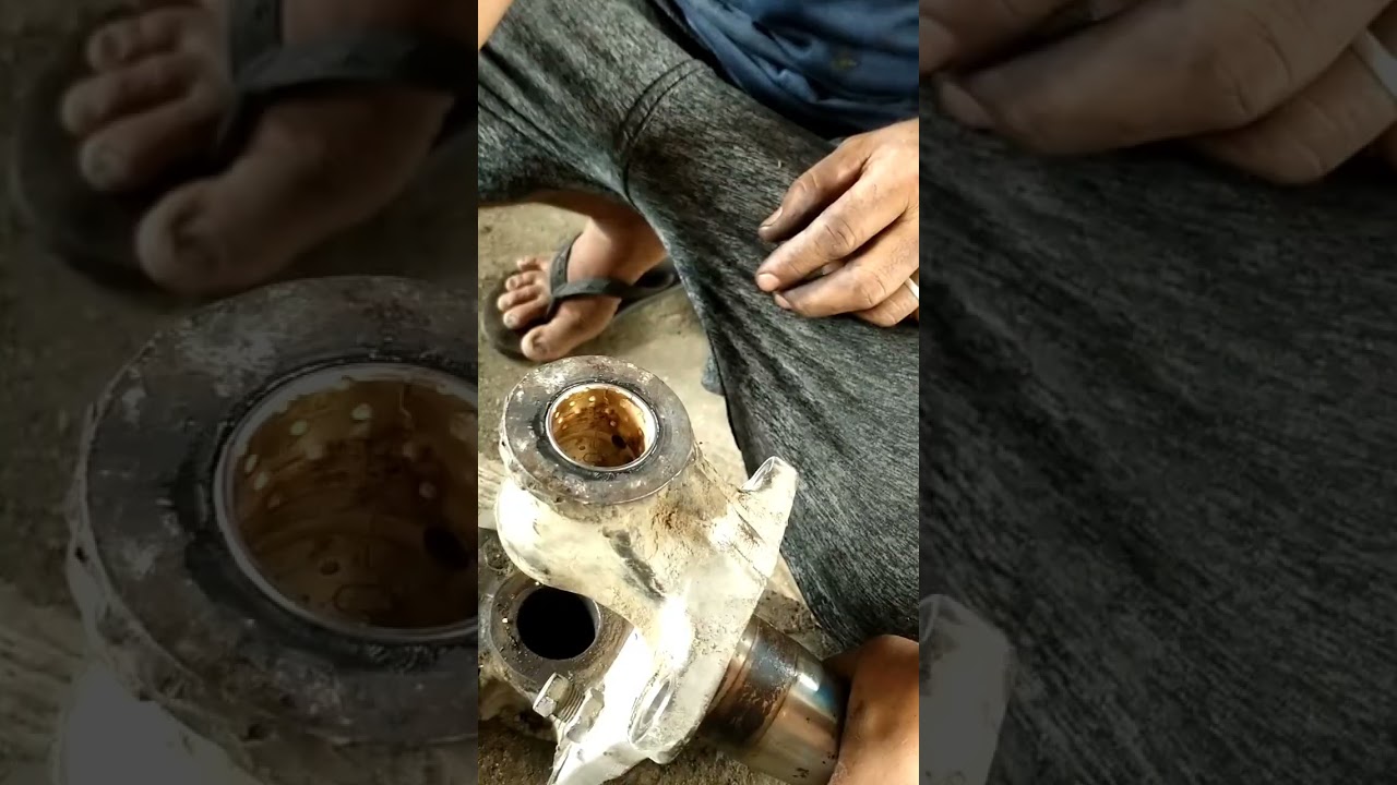 Installing kingpin bushing isuzu elf  