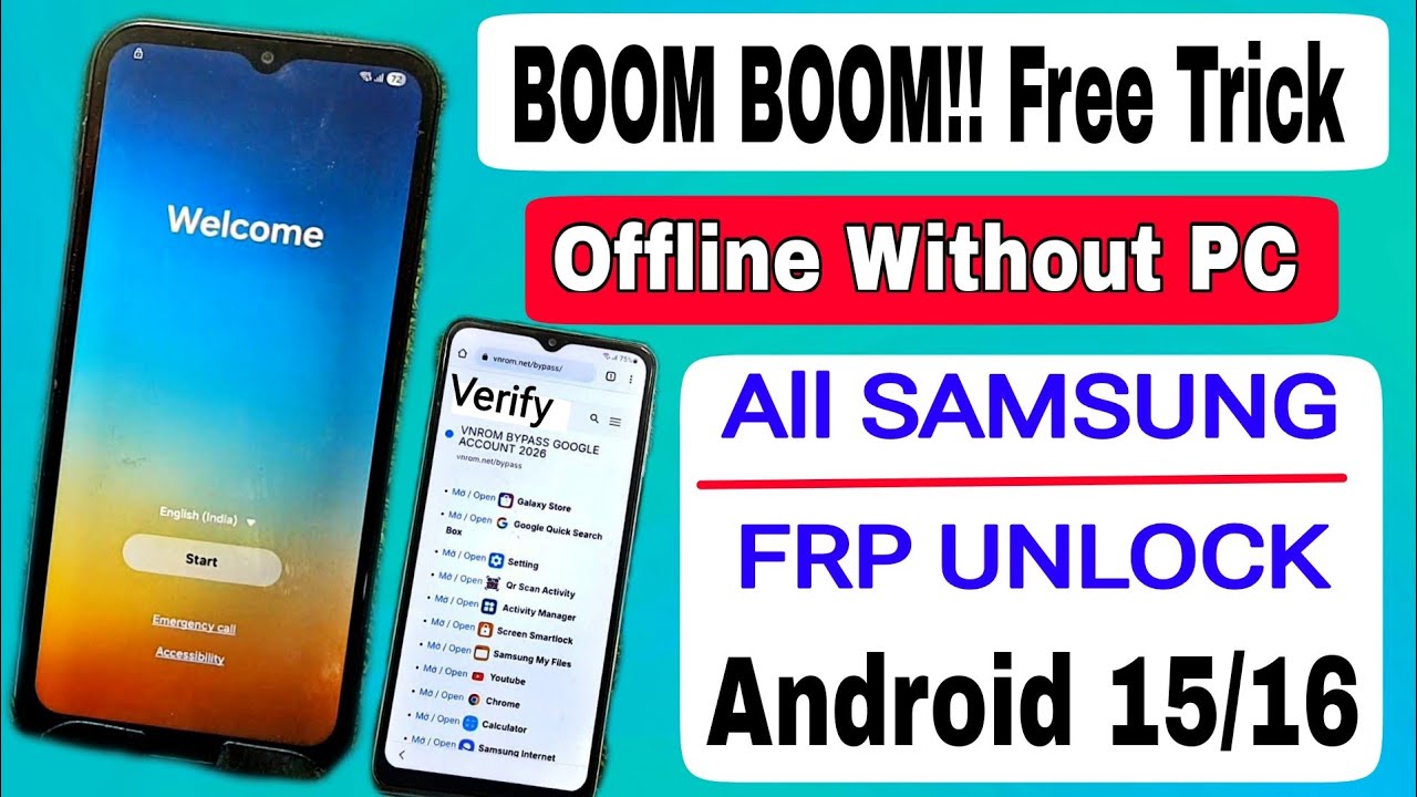 WITHOUT PC - Skip Google Account Samsung FRP Bypass Google Account Remove Android 16-15👉FRP Bypass