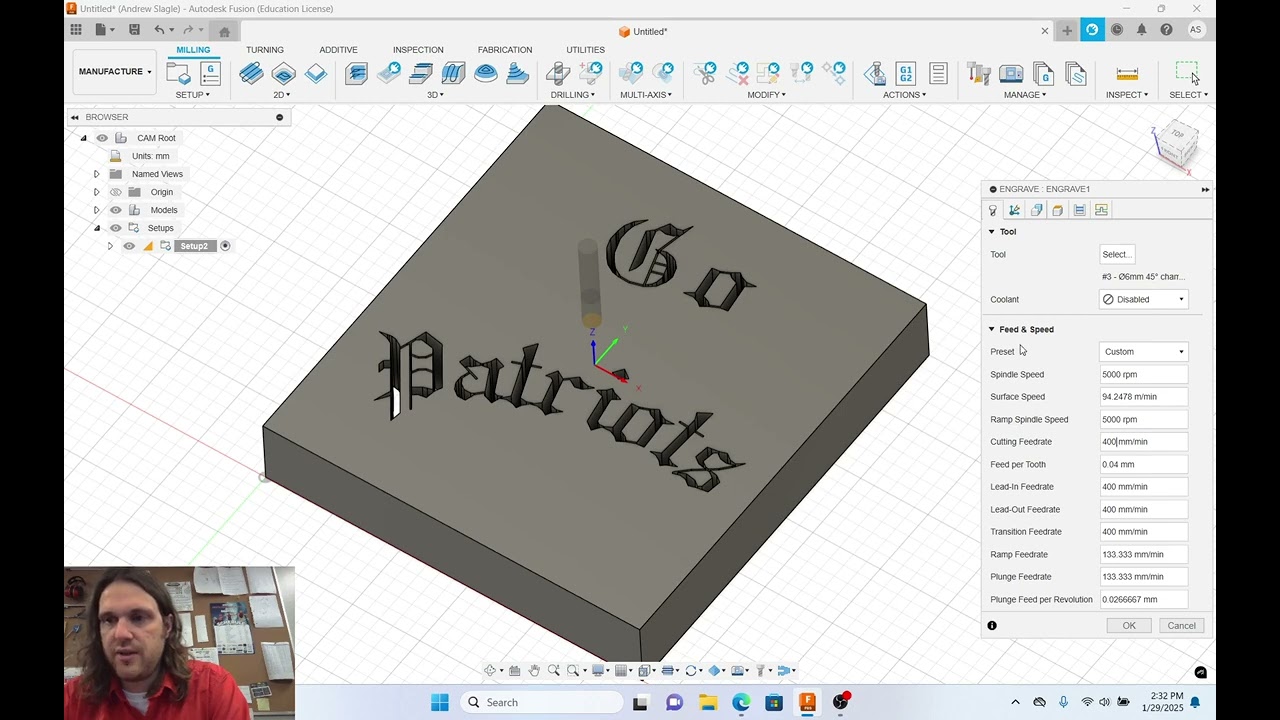 Engraving Text with Fusion and Genmitsu CNC Router