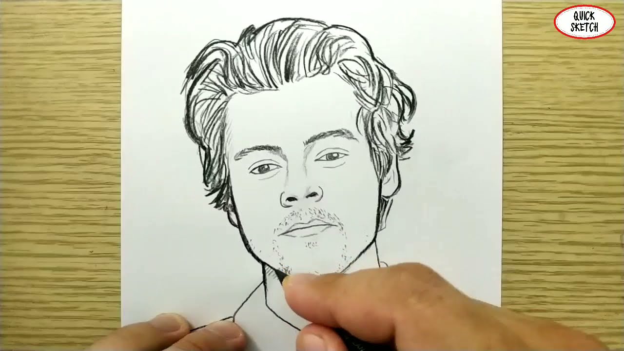 VERY EASY, how to draw harry styles / quick sketch