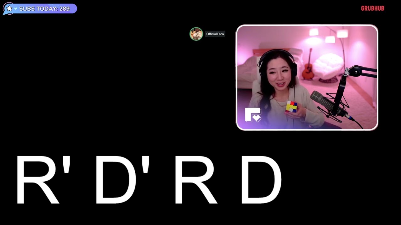 Fuslie bores everyone with Rubiks cube