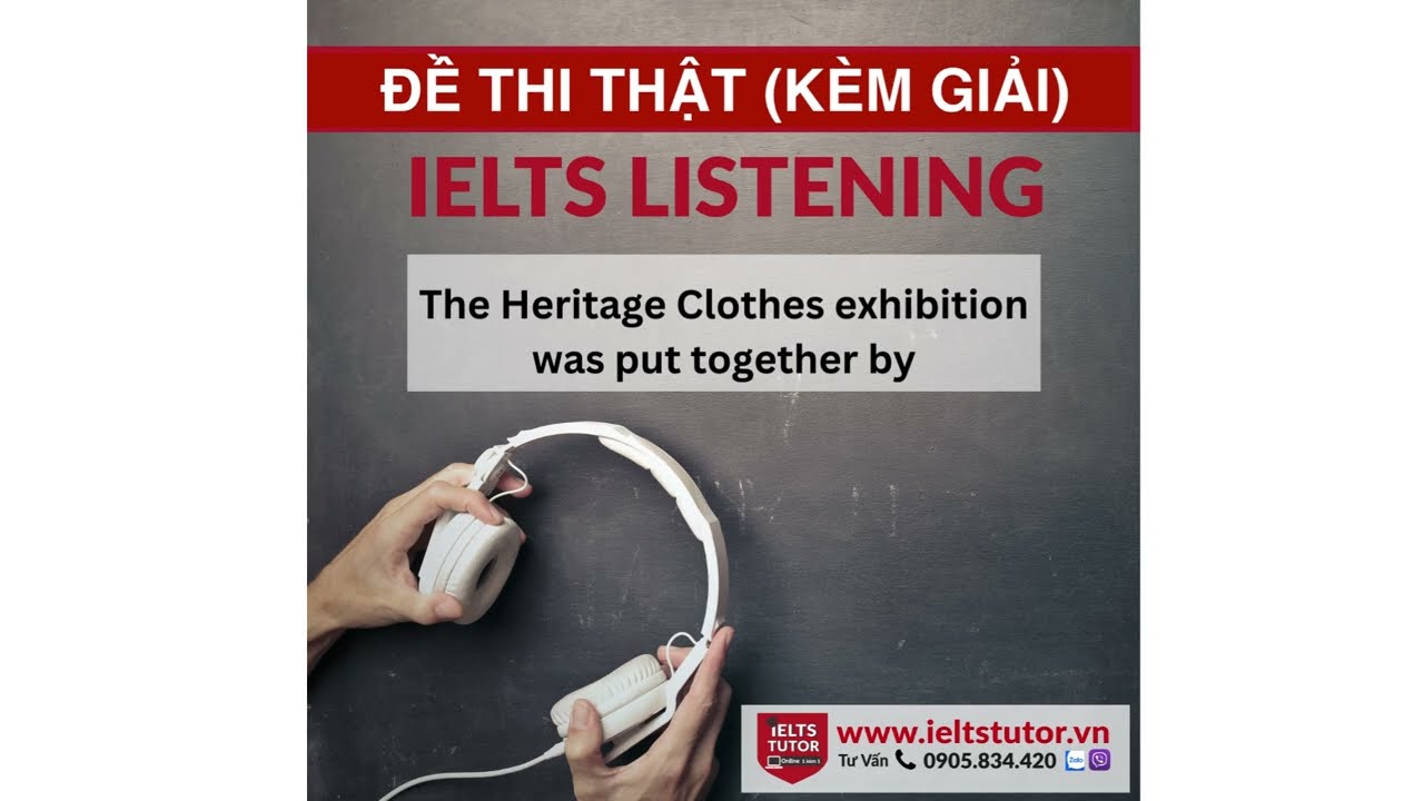 Выставка одежды Heritage Clothes была организована: IELTS LISTENING Vol 3 Test 4 Section 2