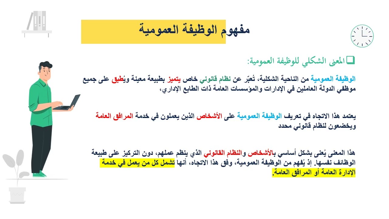المحاضرة الثانية مفهوم الوظيفة العمومية والشروط المتعلقة بها
