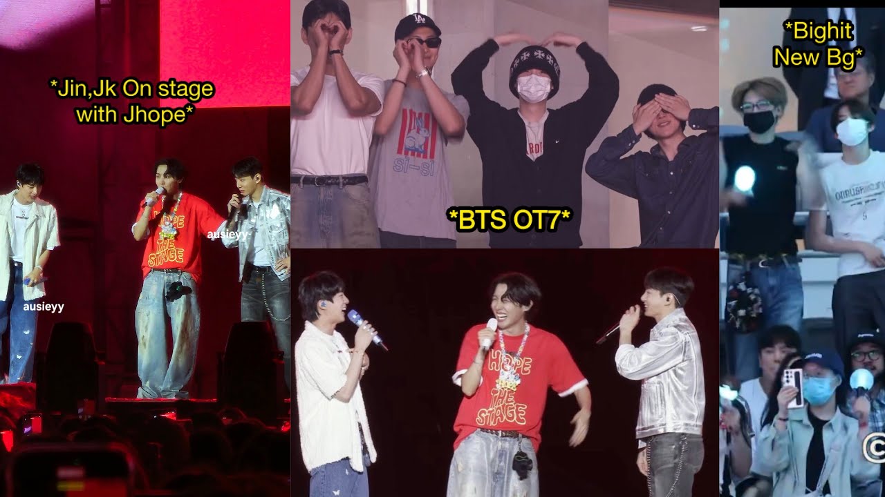 BTS RM, V, Suga, Jimin, Jin, JK & Idols vibing to Jhope concert 2025 JK & Jin perform 비티에스  제이홉 콘서트