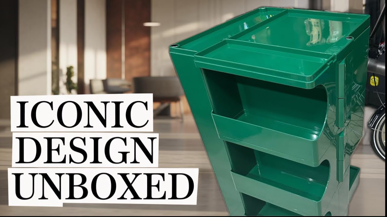 Unboxing the Iconic Joe Colombo Bobby Trolley &ndash; Green 4-Drawer Version!