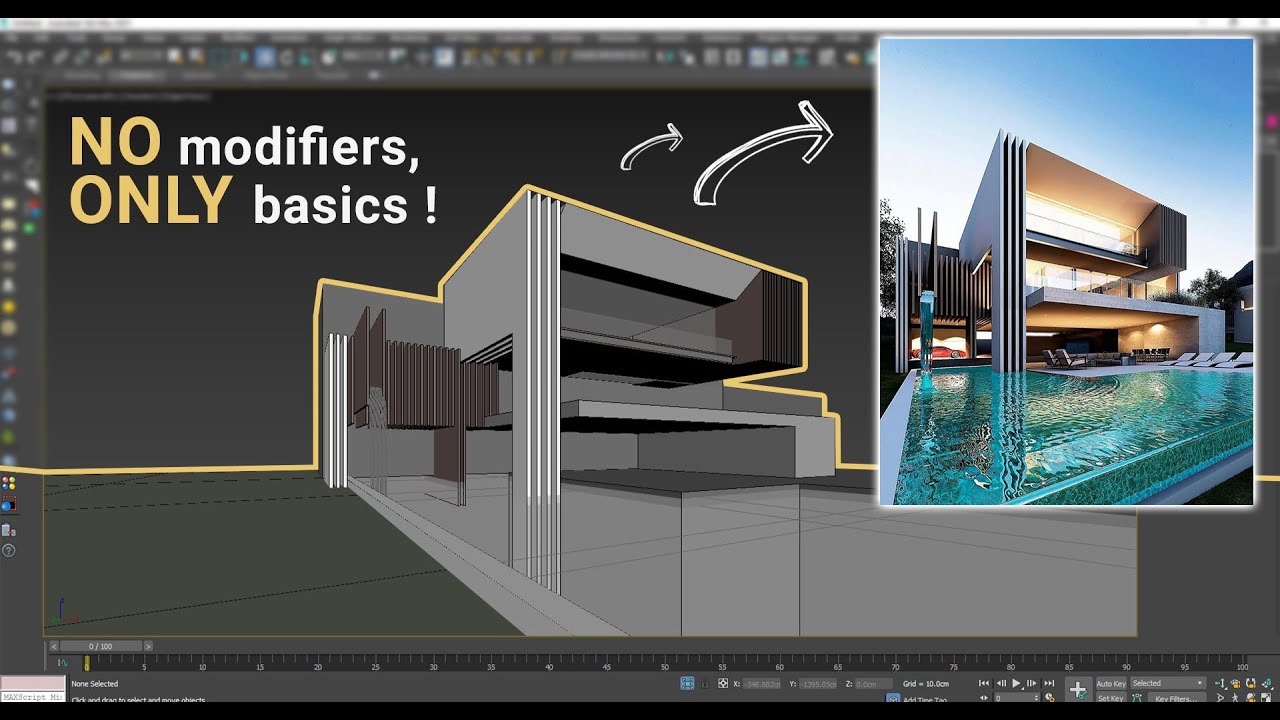 كورس الثري دي ماكس الكامل | الدرس السادس | تطبيق عملي باستخدام الأساسيات فقط