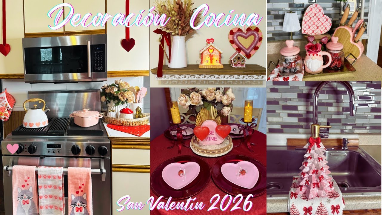 Decoración romántica para san Valentín💌Ideas cómo decorar la COCINA para San Valentín 2026.