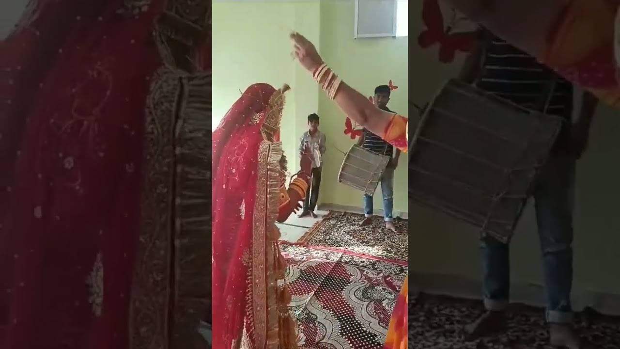 first goomar in sasural||1M views 🎉#ghoomar #dholthali #wedding #new #phoshak #