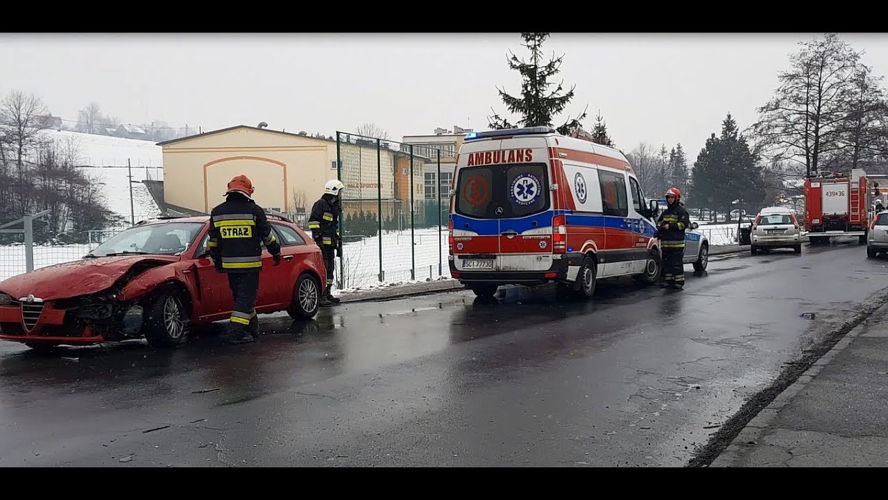 Kolizja w Górkach Wielkich - 13.02.2018r.