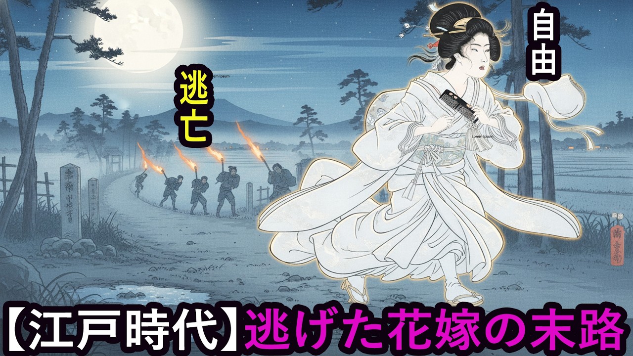 【江戸時代】婚礼の夜に逃げた花嫁──実は彼女には忘れられぬ初恋の人がいた