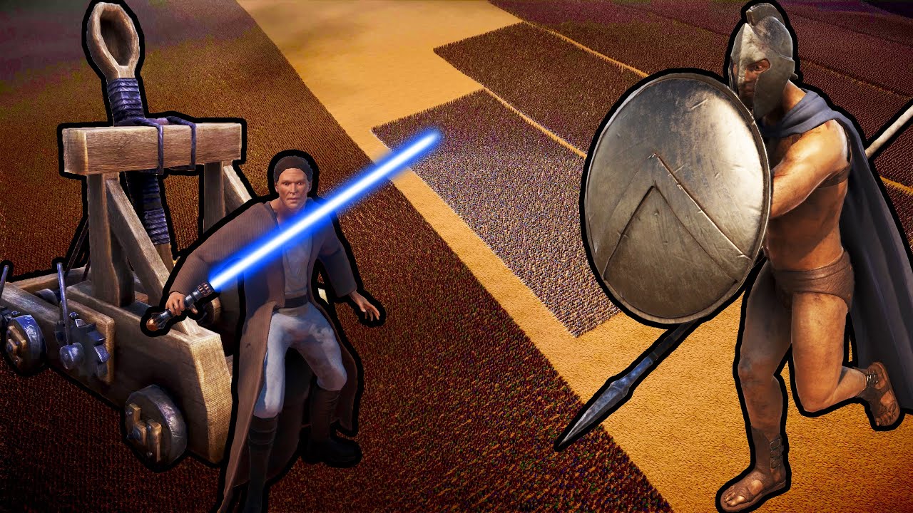 20,000,000 SPARTANS vs 150,000 JEDI KNIGHTS + 10,000 CATAPULTS | UEBS 2