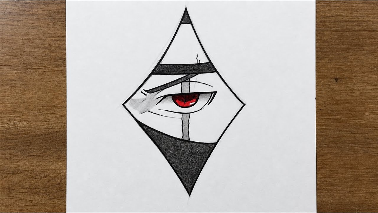 How to Draw a Sharingan Eye 🔥 | Easy Anime Eye Drawing Tutorial