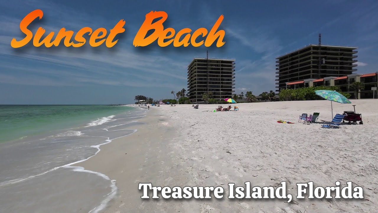 Sunset Beach at Treasure Island, Florida -  Beach Walk