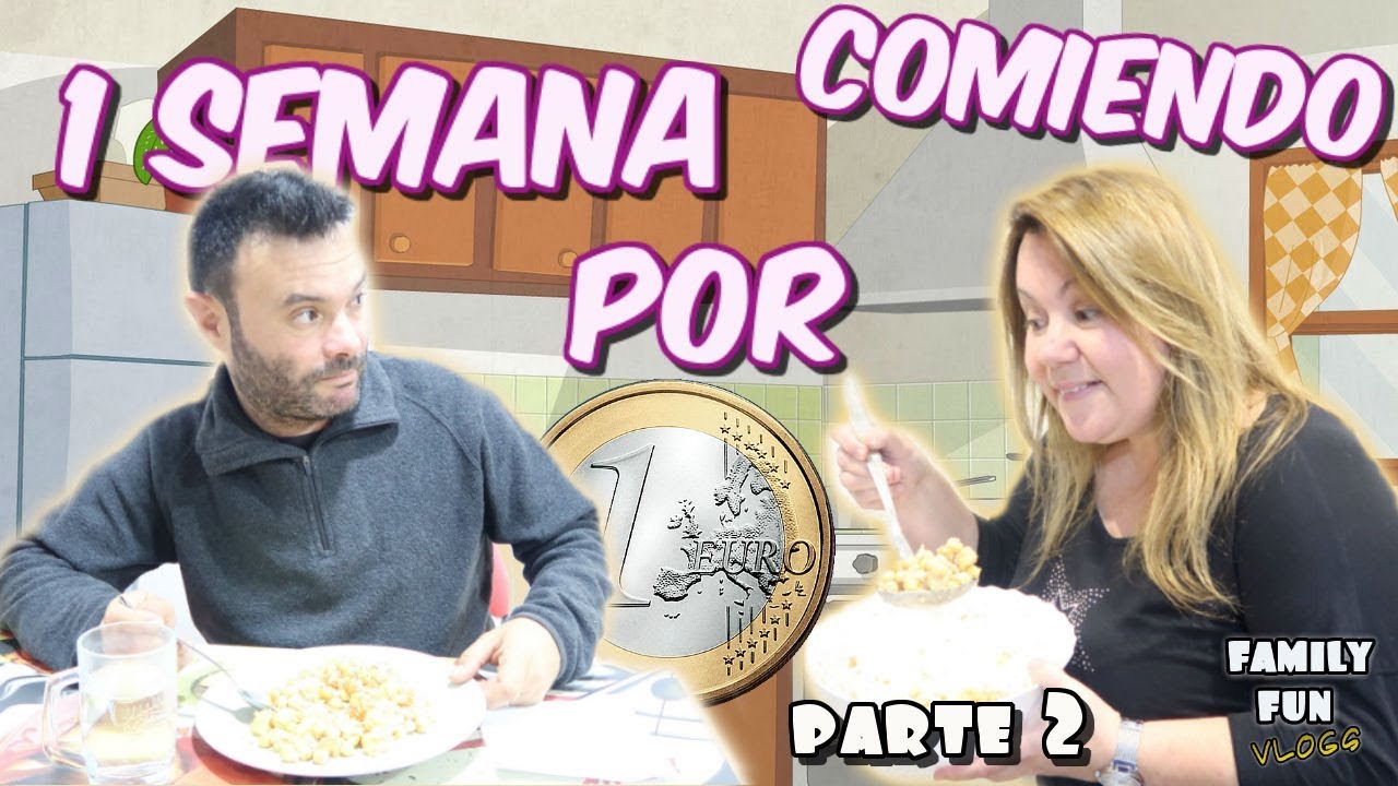 ¿Lo superaremos? ¿UNA SEMANA COMIENDO POR 1€ - Parte 2 Family Fun Vlogs