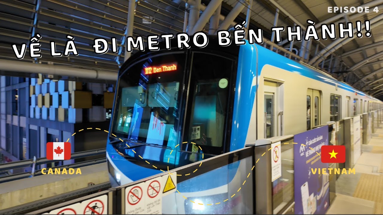 Khám phá Metro Bến Thành, Xe Buýt Hai Tầng & Thử Bánh THE 350F Viral TikTok! | DU HỌC SINH CANADA