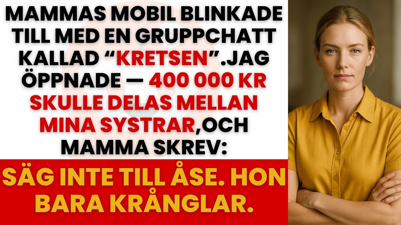 JAG HITTADE FAMILJENS HEMLIGA GRUPPCHATT – DE SKULLE SKRIVA UT MIG UR MORMORS ARV