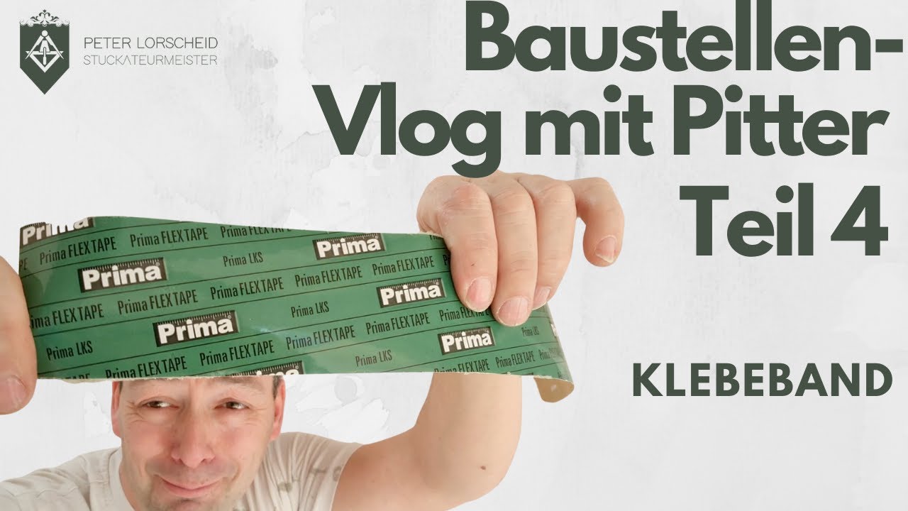 Baustellen-Vlog mit Pitter Teil 4: Klebeband für Dampfbremsfolie verarbeiten.