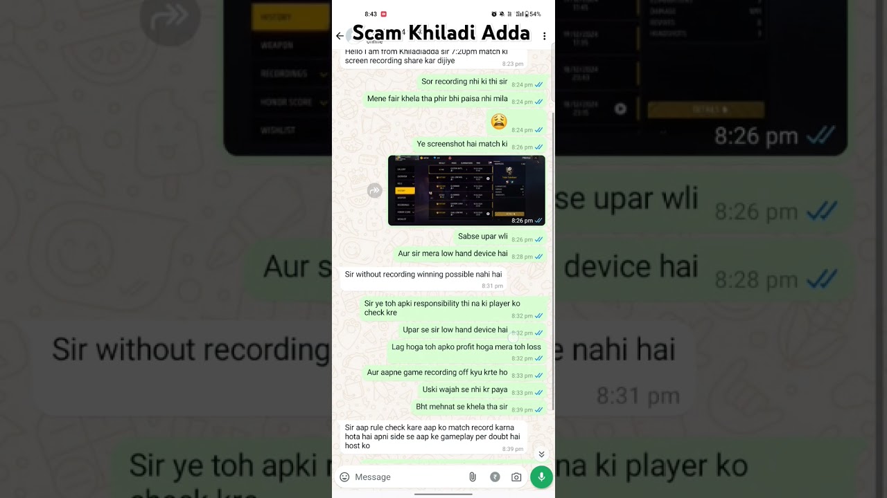 Khiladi adda scam..Fair players 😭