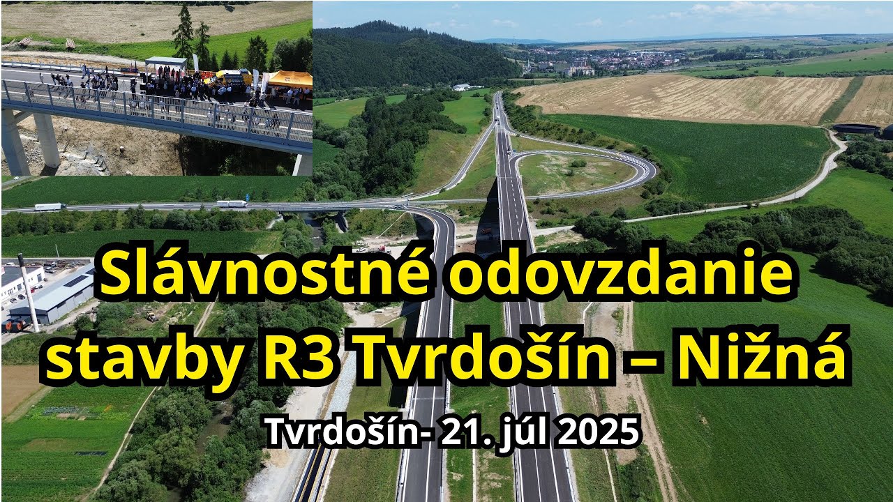 DRONOVÉ ZÁBERY: Slávnostné odovzdanie stavby R3 Tvrdošín – Nižná: pohľad na celú trasu novej cesty