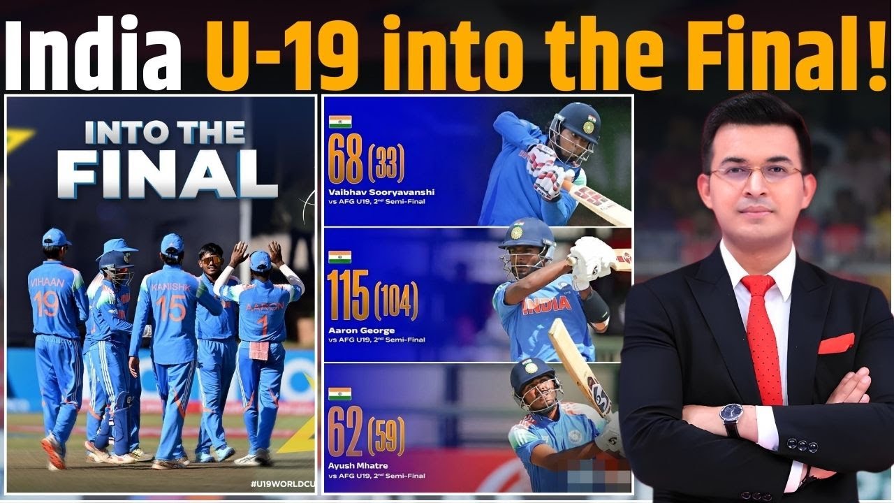 IND vs AFG, U19 World Cup : India crush Afghanistan by 7 wickets, set up final clash with England !
