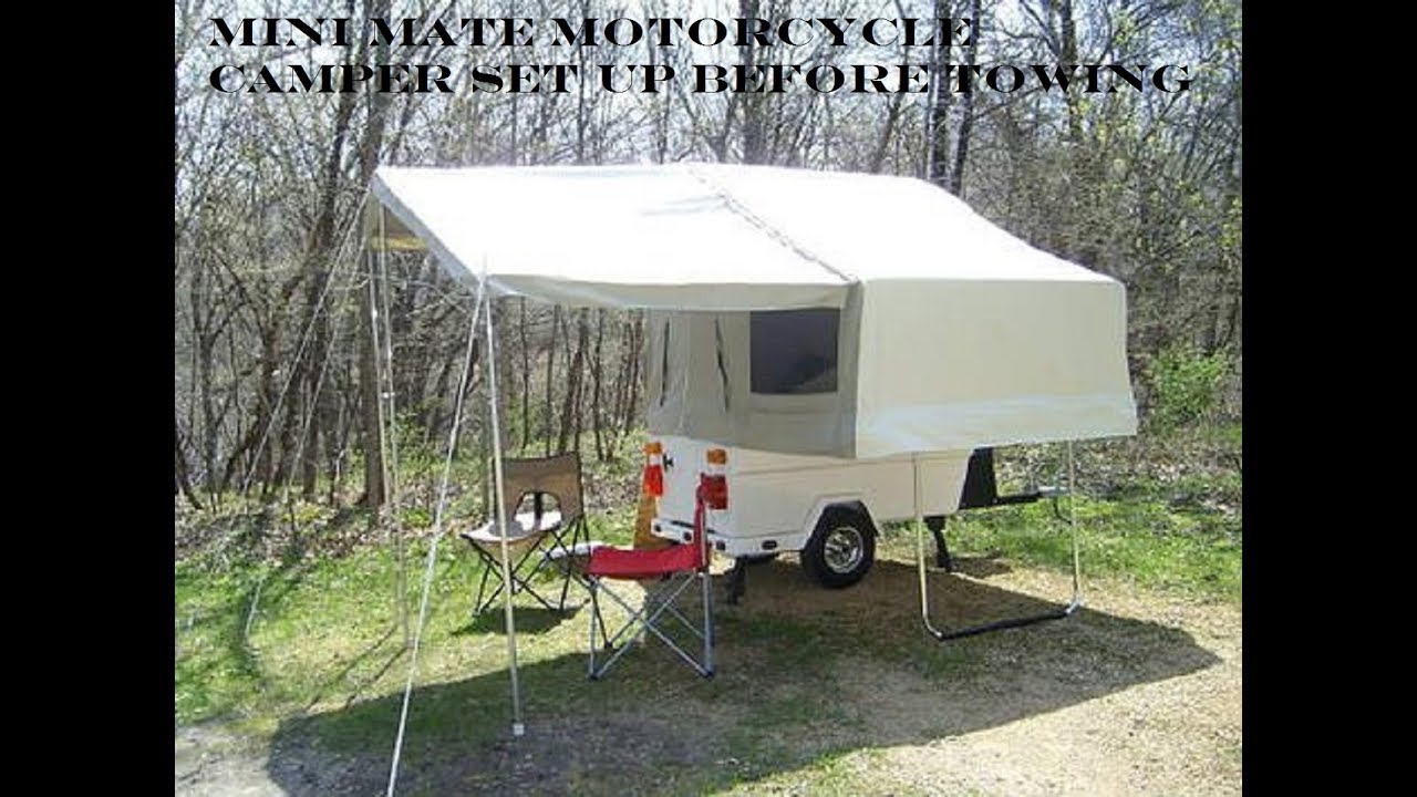 YARD CAMPING WITH THE MINI MATE MOTORCYCLE CAMPER SETUP