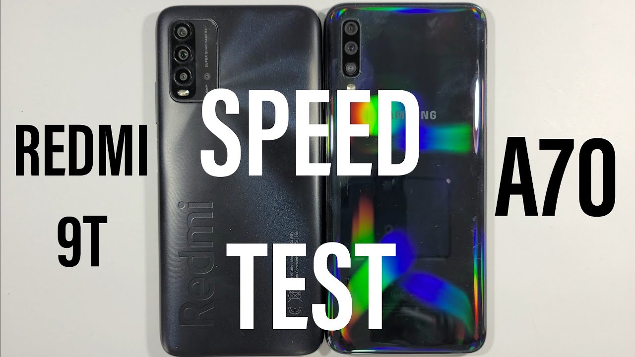 Xiaomi Redmi 9T vs Samsung A70 Speed Test
