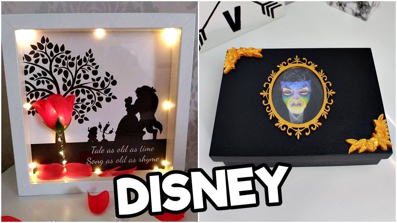 DIY DECORANDO CAIXAS DE MDF DISNEY - A BELA E A FERA E BRANCA DE NEVE