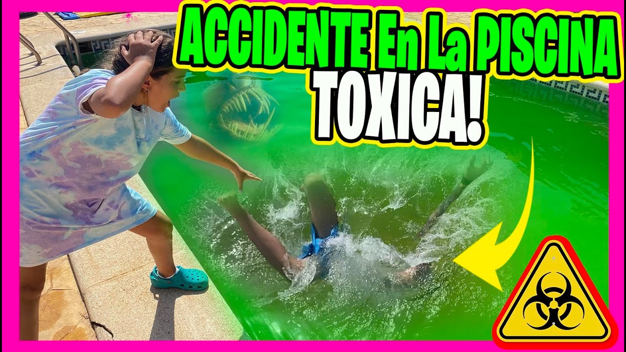 **ACCIDENTE EN PISCINA TOXICA** le ATACA * Se CAE a La PISCINA T&Oacute;XICA ** Cocodrilo Gigante